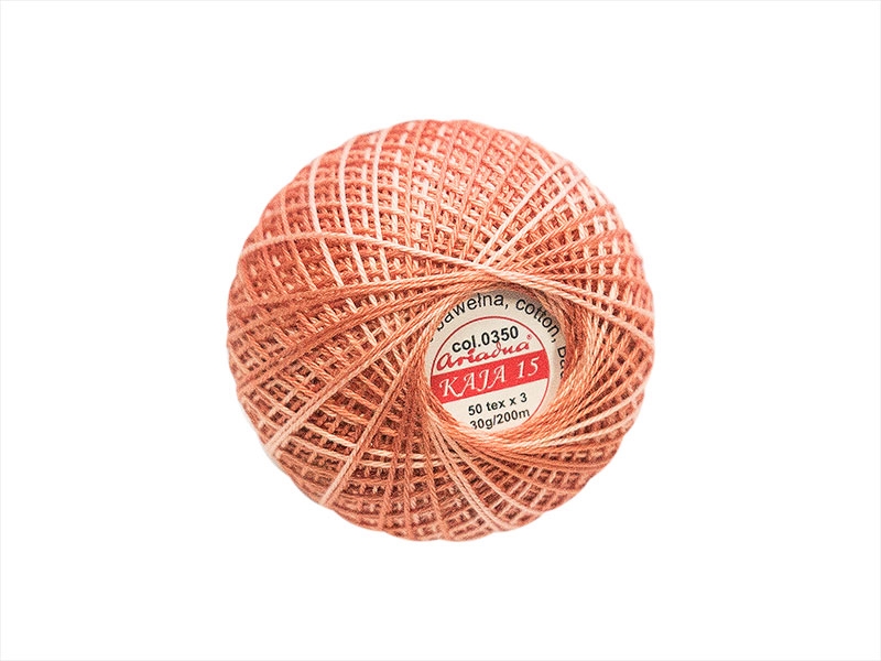 COTTON YARN KAJA 15 ORANGE OMBRE (0350) 30G