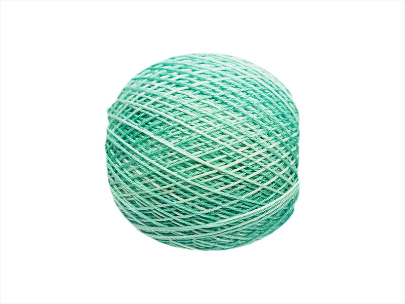 BAVLNĚNÁ PŘÍZE KAJA 15 ZELENÁ OMBRE 0351 30 G