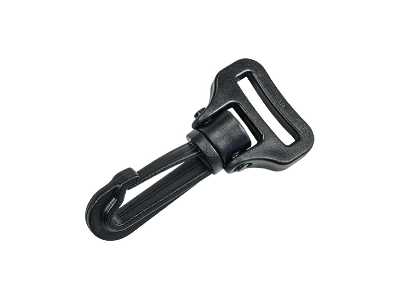 Karabińczyk plastikowy 25 mm obrotowy (bp10) Roch czarny