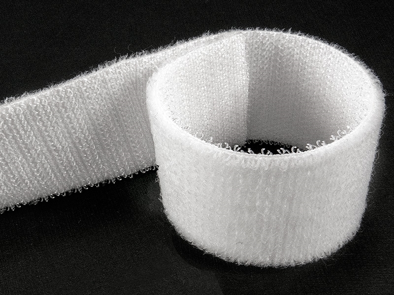 Klettverschlussband zweiseitig  (501) weiß pes/nylon 25 mb