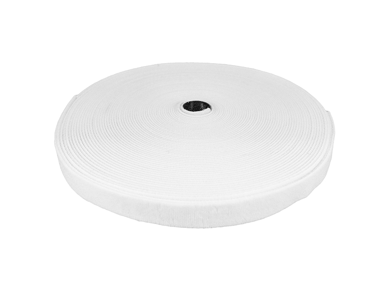 Zipová páska oboustranná  (501) bílá pes/nylon 25 mb