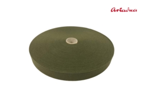 Flat woven elastic band 24 mm (173) khaki polyester EU