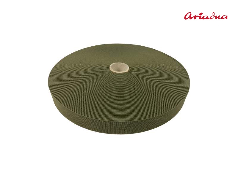 PRUŽENKA HLADKÁ TKANÁ 24 MM (173) KHAKI POLYESTER 25 M