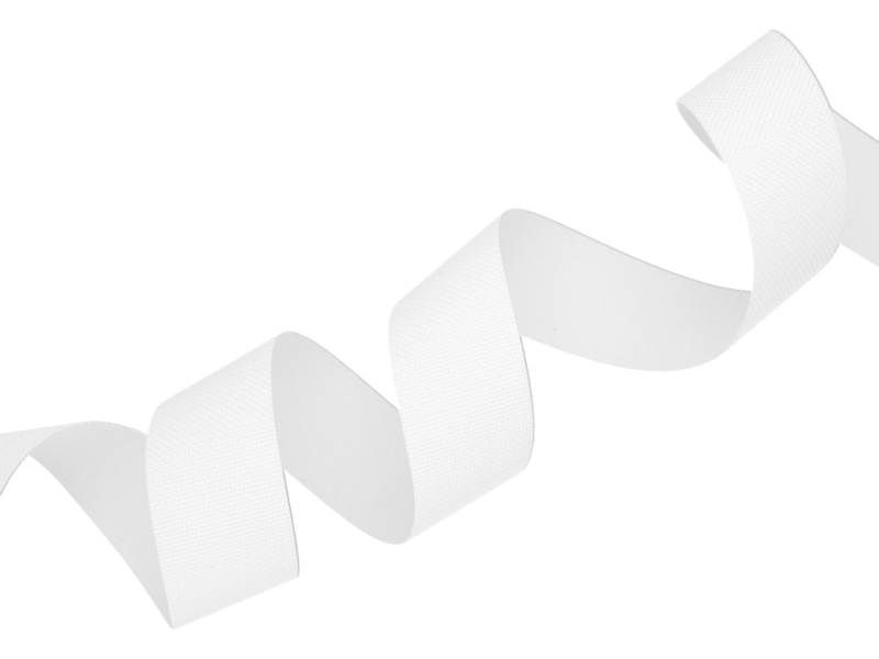 25 mm Paspelband weiß 501 pes/pvc