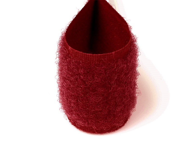 Hook and loop tape  maroon 525 polyester/nylon loop 25 mb