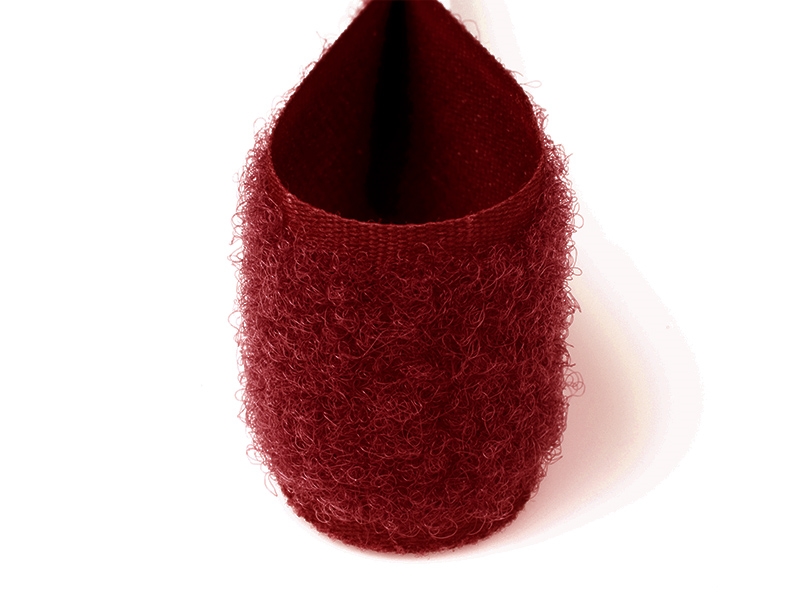 Velcro tape maroon 048 pes/nylon loop