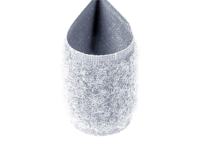 Klettverschlussband  hellgrau 336 polyester/nylon flausch 25 lm