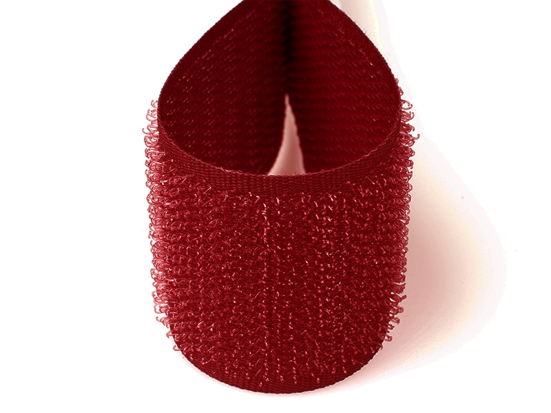 Taśma rzep bordowa 525 pes/nylon haczyk