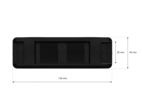 Naramiennik plastikowy 25/135 mm czarny