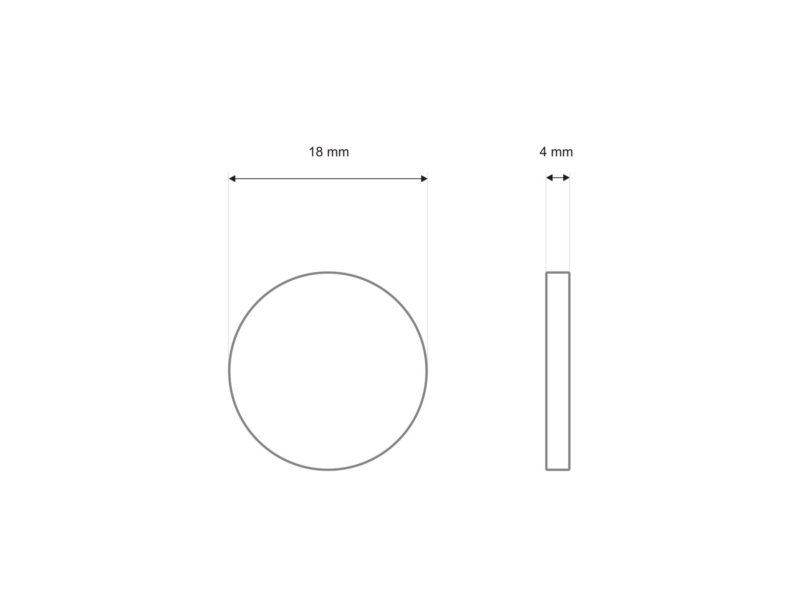 Rundes magnet roh 18 mm 50 st.
