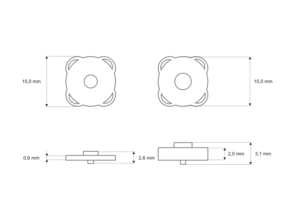 Zapięcie magnetyczne 14 mm nikiel
