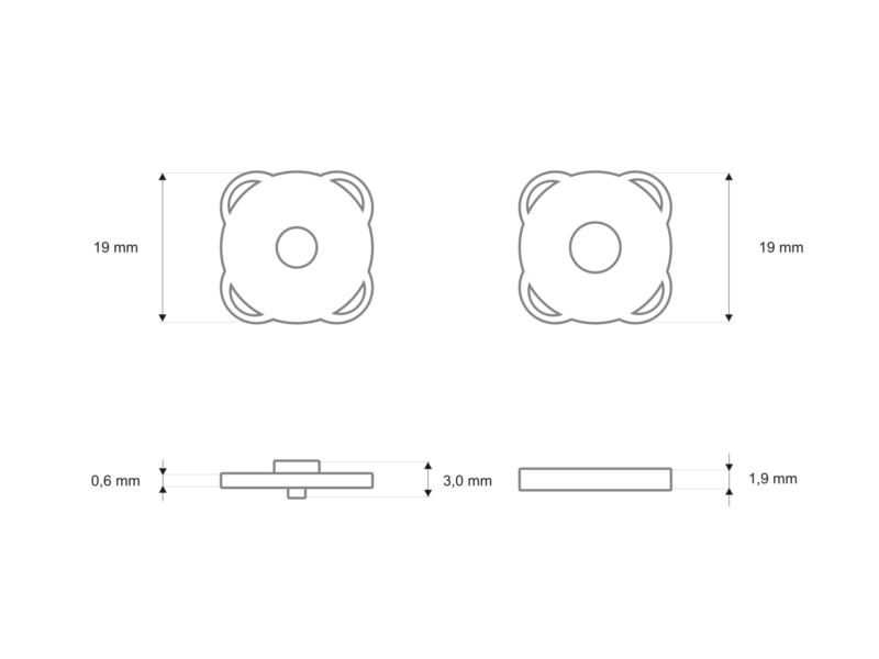 Magnet 19/2 mm nikl 100 ks