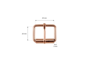 Klamra rymarska jednozaczepowa 25/20/3 mm złota drut