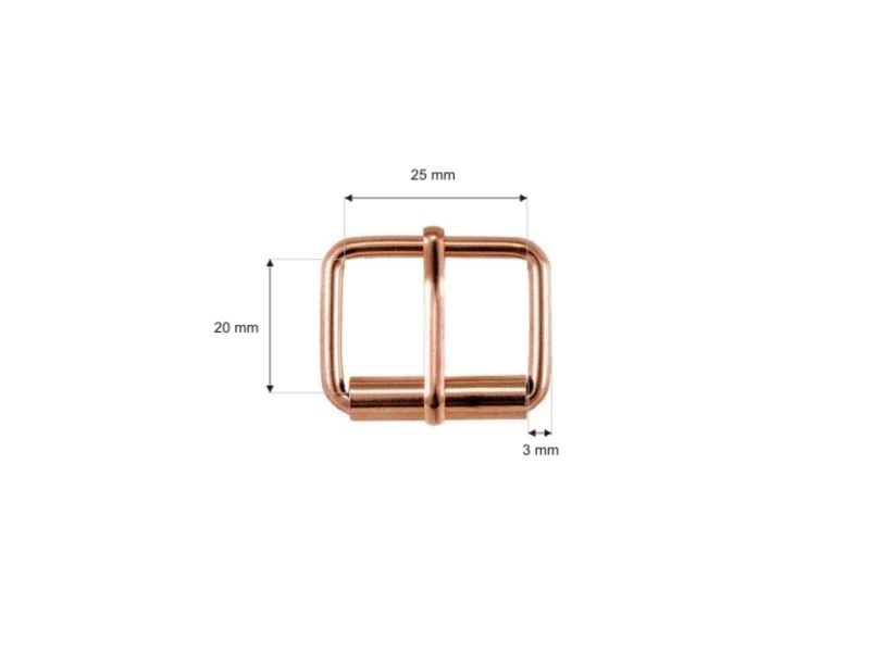 SATTLERSCHNALLE AUS METALL MIT EINEM   HAKEN 25/20/3  MM GOLD DRAHT 100 ST.