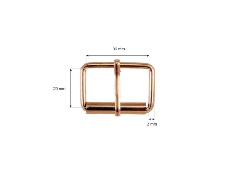 SATTLERSCHNALLE AUS  METALL MIT EINEM HAKEN 30/20/3  MM GOLD DRAHT 100 ST.