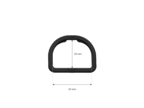 Półkole plastikowe 32 mm (ctg) czarne