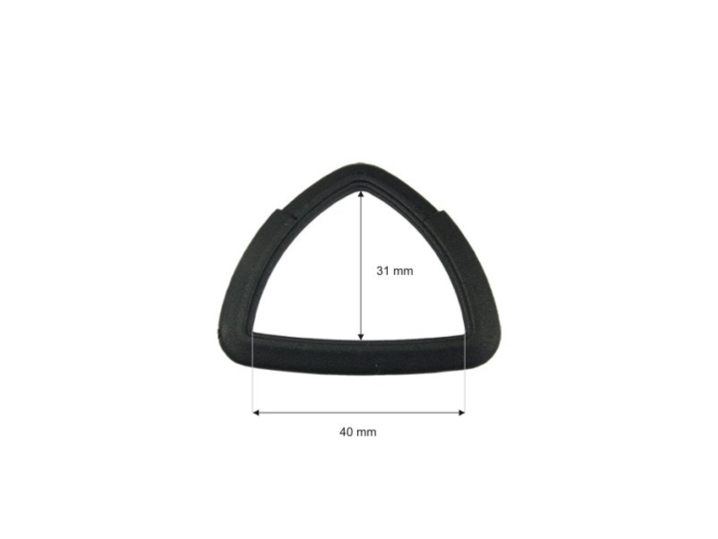 Plastic triangle 40 mm black 100 pcs