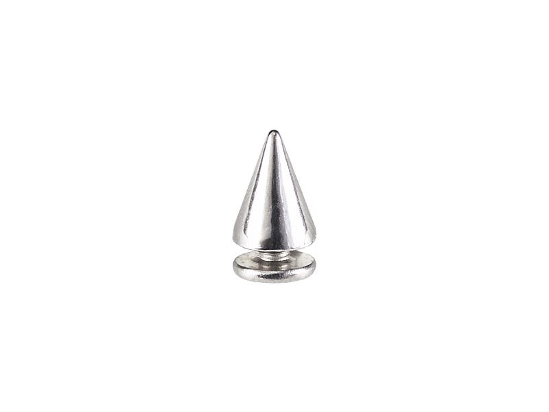 METALL  KEGELSPITZEN SCREWBACK KNÖPFE 7/10 MM NICKEL