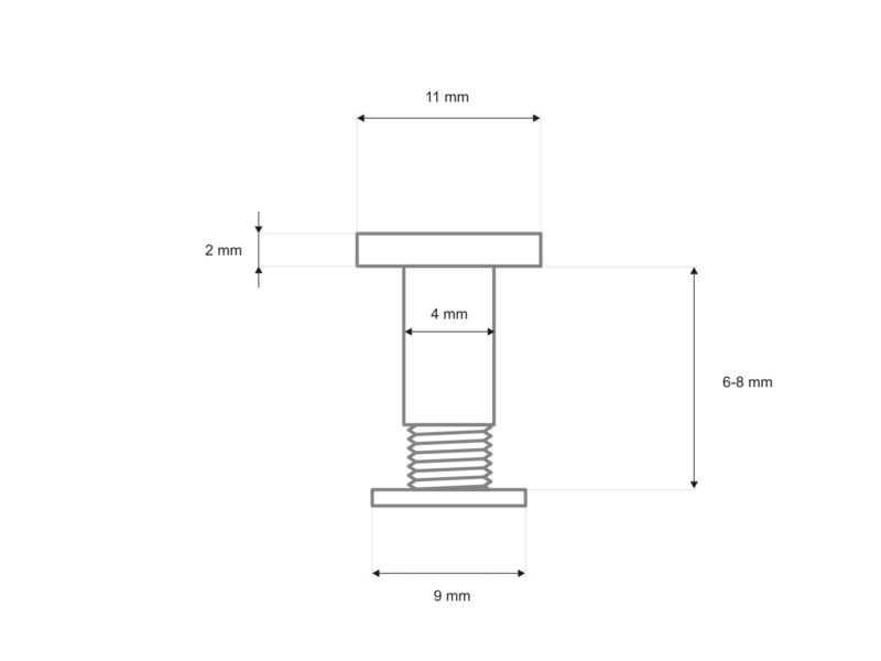NIETE VERDREHT 11/4/6-8  MM NICKEL
