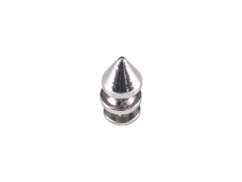 METALL  KEGELSPITZEN SCREWBACK KNÖPFE 8/12 MM NICKEL