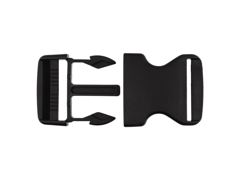 Plastic buckle 38 mm michalina black  100  pcs