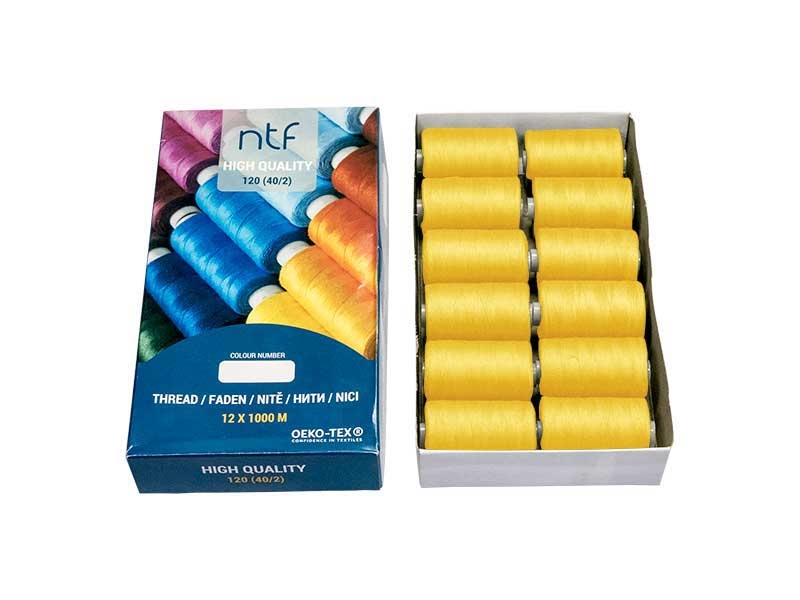 POLYESTERGARN NTF 40/2 GELB A517 1000 M x 12 ST