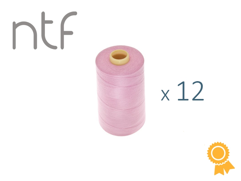 POLYESTEROVÉ NITĚ NTF 40/2CANDY RŮŽOVÁ A550  1000 m x 12 ks