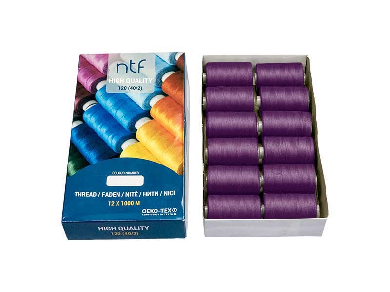 POLYESTERGARN NTF 40/2 PURPURN A662 1000 M x 12 ST