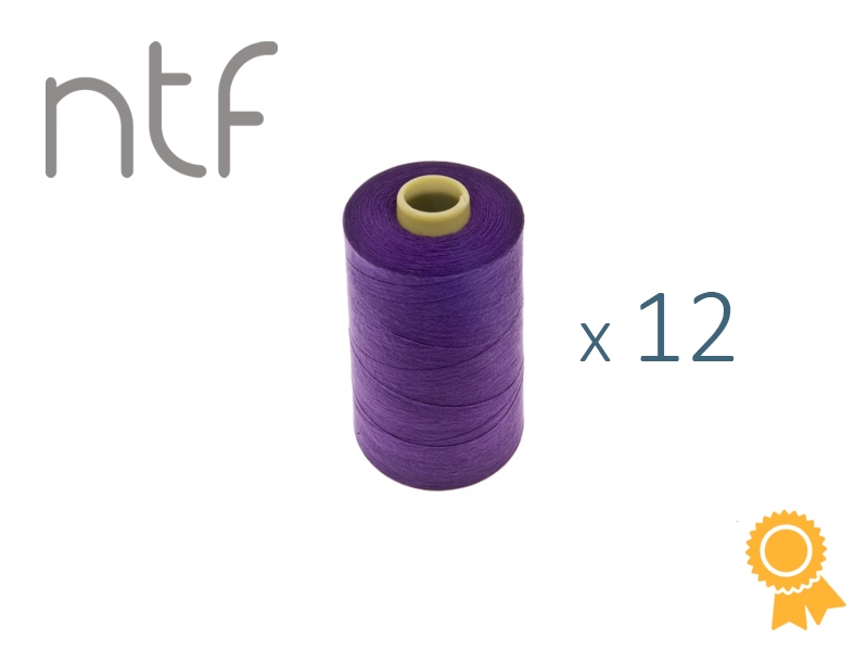 Nici poliestrowe NTF 120 (40/2)  fioletowe A 662 1000 m x 12 szt.