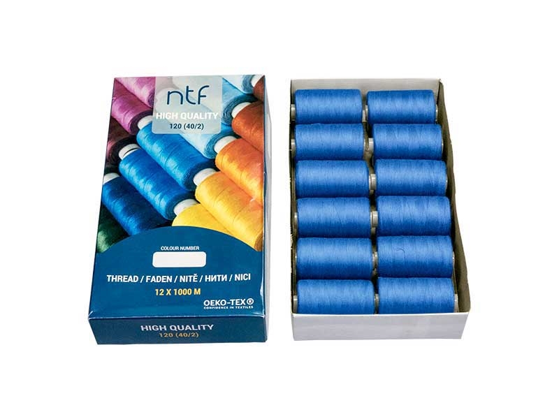 POLYESTER THREADS NTF 40/2 ROYAL BLUE A791 1000 M x 12 PCS.