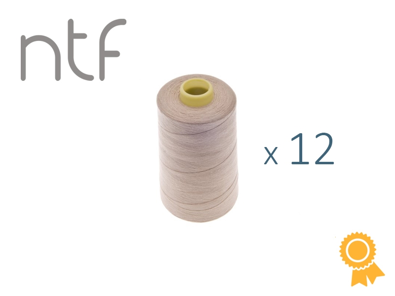 Nici poliestrowe NTF 120 (40/2)  naturalne A 863 1000 m x 12 szt.