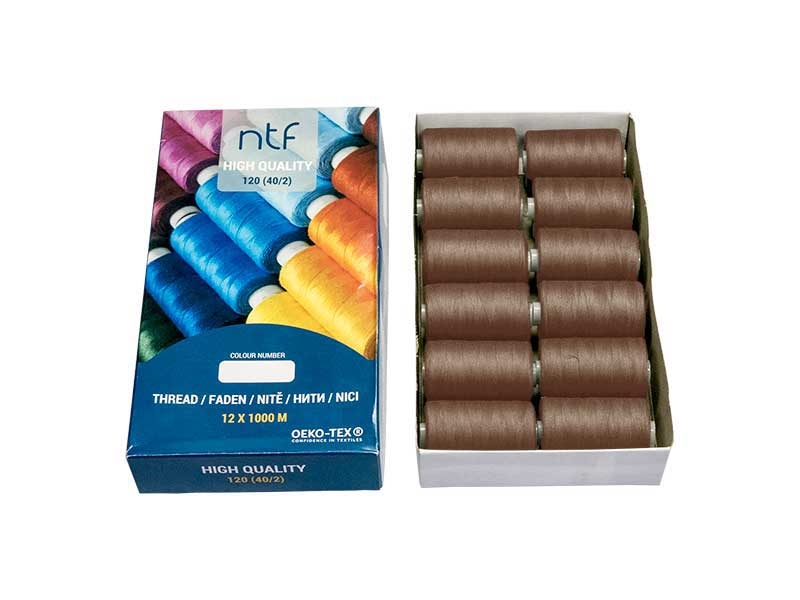 POLYESTEROVÉ NITĚ NTF 40/2SÉPIE A702  1000 m x 12 ks