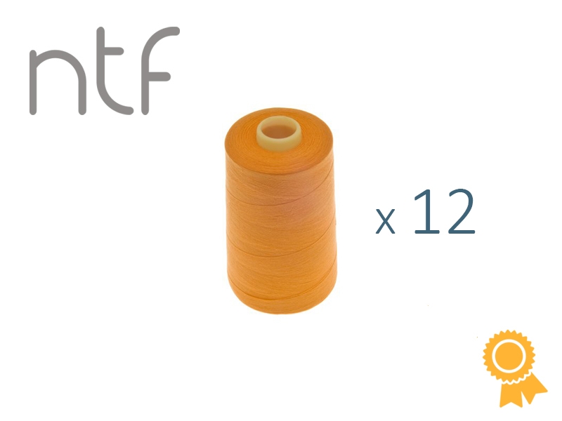 POLYESTER THREADS NTF 40/2 LIGHT ORANGE A522 1000 M x 12 PCS.