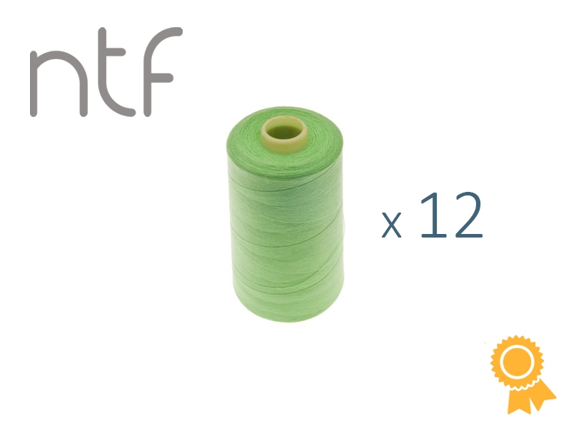POLYESTER THREADS NTF 40/2 BRIGHT GREEN A588 1000 M x 12 PCS.