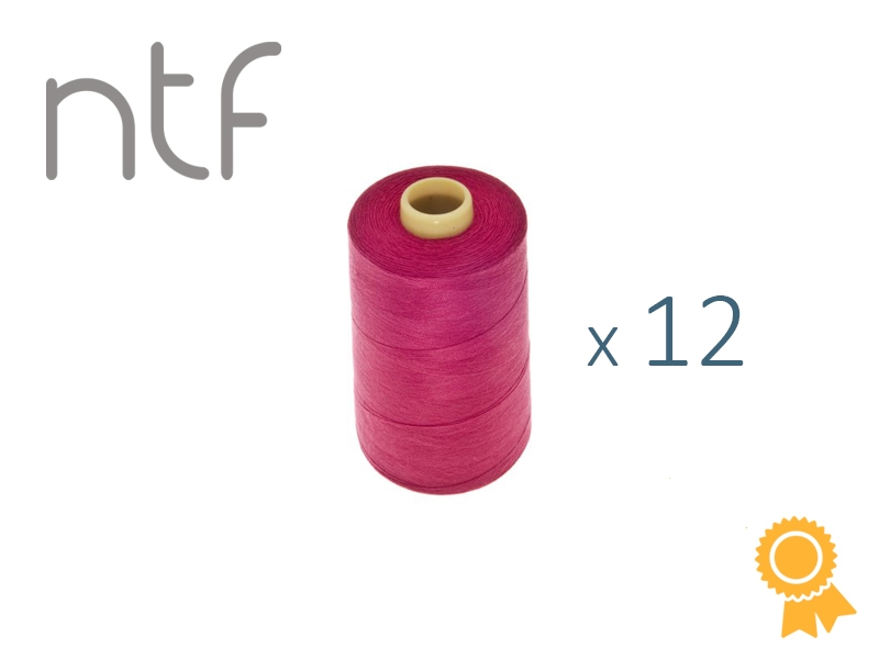POLYESTER THREADS NTF 40/2 RASPBERRY A566 1000 M x 12 PCS.