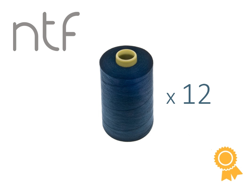 POLYESTER THREADS NTF 40/2 DARK TEAL BLUE A843 1000 M x 12 PCS.