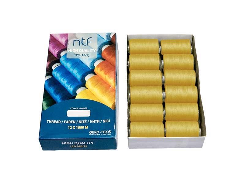 POLYESTERGARN NTF 40/2 OLIVGELB A593 1000 M x 12 ST