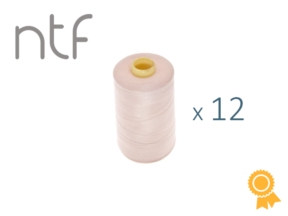 Nici poliestrowe NTF 120 (40/2)  różowe pastelowe A 671 1000 m x 12 szt.