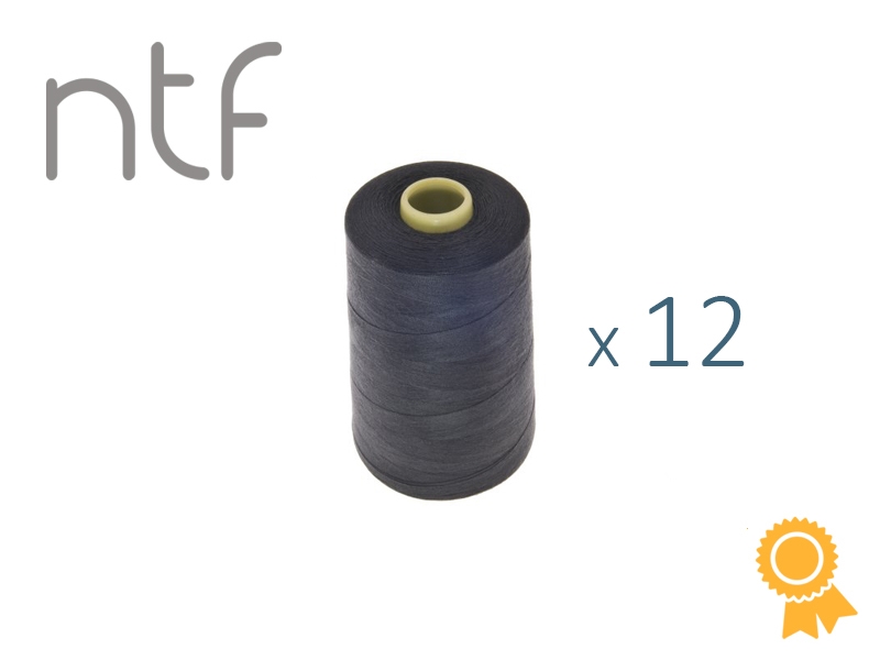 Nici poliestrowe NTF 120 (40/2)  ciemnografitowe A 750 1000 m x 12 szt.
