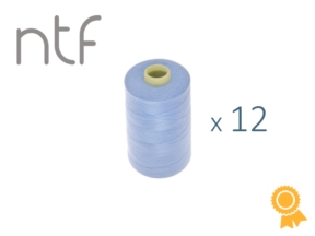 Nici poliestrowe NTF 120 (40/2)  jasnoniebieskie pastelowe A 786 1000 m x 12 szt.