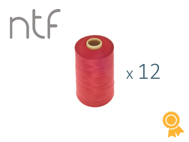 POLYESTEROVÉ NITĚ NTF 40/2JASNĚ ČERVENÁ A569  1000 m x 12 ks