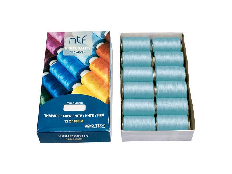 POLYESTEROVÉ NITĚ NTF 40/2MÁTA A608  1000 m x 12 ks