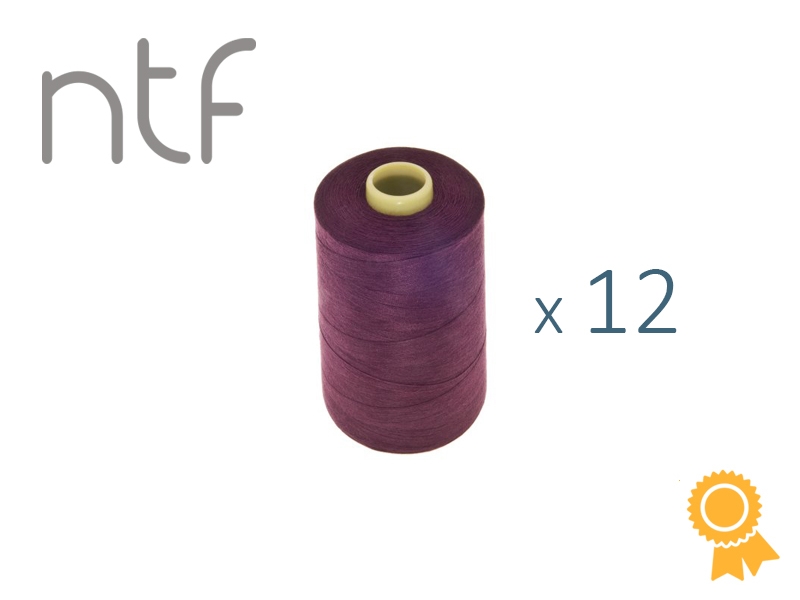 POLYESTEROVÉ NITĚ NTF 40/2Burgundsko-VIOLET A640  1000 m x 12 ks