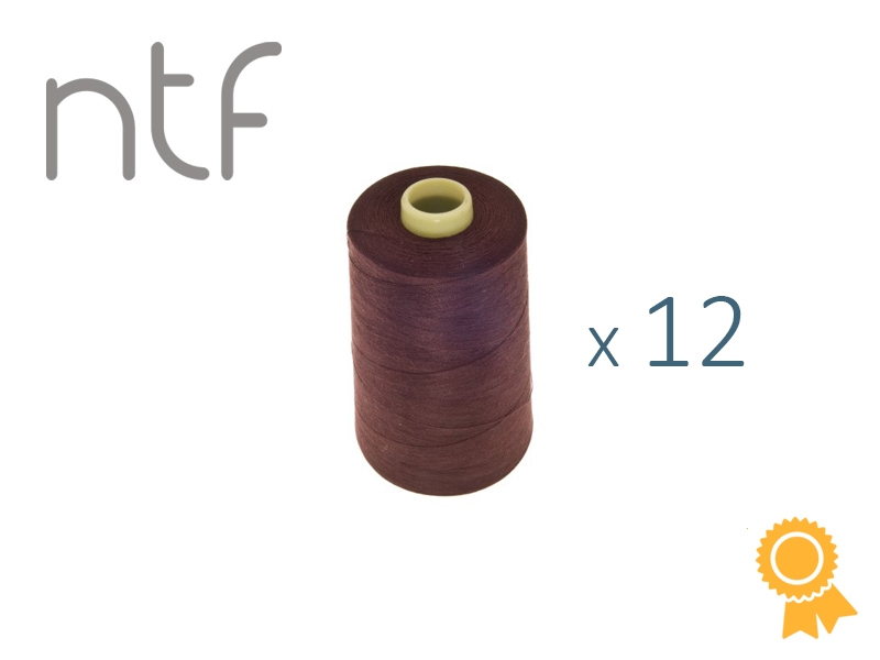 POLYESTEROVÉ NITĚ NTF 40/2HNĚDÝ A752  1000 m x 12 ks