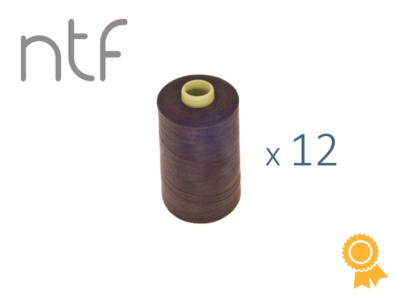 POLYESTER THREADS NTF 40/2 DARK BROWN A756 1000 M x 12 PCS.