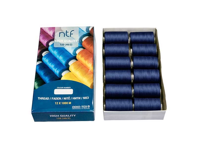POLYESTERGARN NTF 40/2 DENIM A802 1000 M x 12 ST