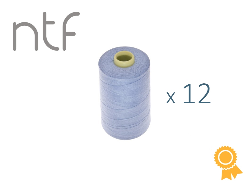 POLYESTER THREADS NTF 40/2 SKY-BLUE A809 1000 M x 12 PCS.