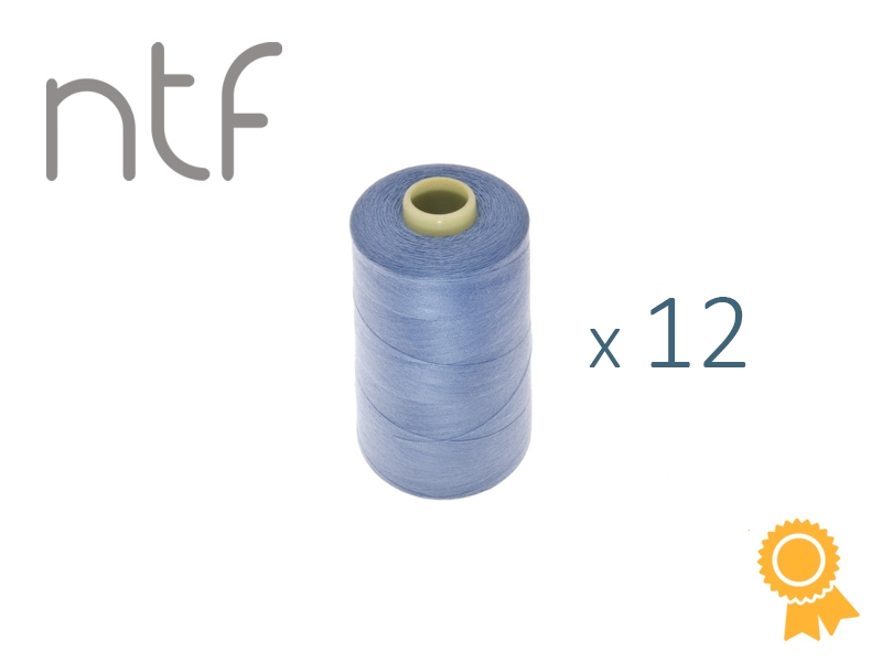 POLYESTEROVÉ NITĚ NTF 40/2DIRTY BLUE A812  1000 m x 12 ks