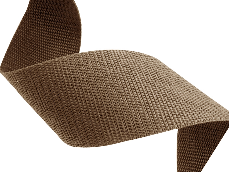 Tragband pp 15 mm /  1,3 mm dunkelbeige 894 50 lm