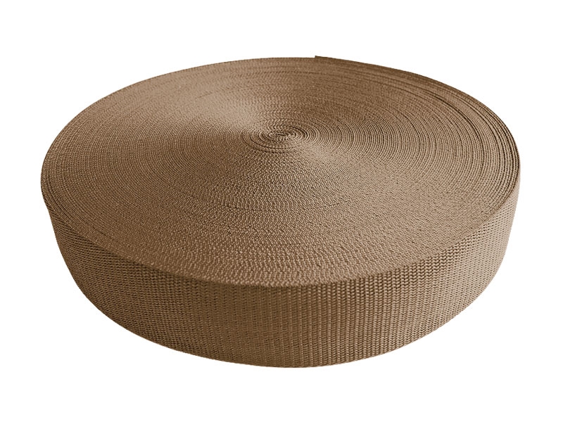Tragband pp 15 mm /  1,3 mm dunkelbeige 894 50 lm